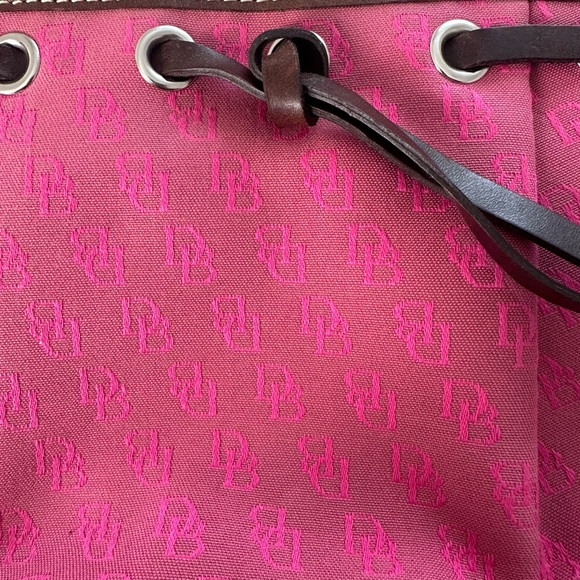 NWOT, Vintage Dooney & Bourke Tassel Top Shoulder Bag, Pink - Picture 3 of 12